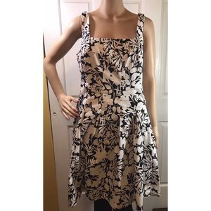 Ralph Lauren Black white dress Sz 14